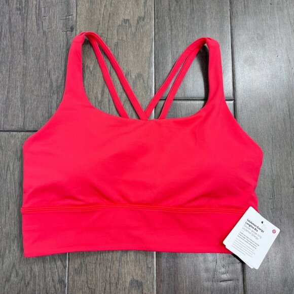 Lululemon NWT Energy Longline Bra *Medium Support, B–D Cups Red Glow - Picture 1 of 8